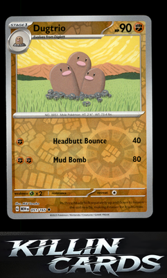 Reverse Holofoil Dugtrio 051/165 Pokemon Uncommon SV: Scarlet & Violet 151 Card