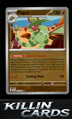Reverse Holofoil Flygon - 053/094 053/094 Pokemon Rare ME02: Phantasmal Flames C