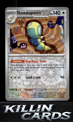 Reverse Holofoil Dudunsparce 080/131 Pokemon Rare SV: Prismatic Evolutions Card