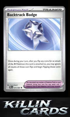 Backtrack Badge 074/084 Pokemon Uncommon ME05: Pitch Black Card NM