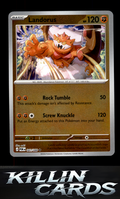 Reverse Holofoil Landorus 041/088 Pokemon Rare ME03: Perfect Order Card NM