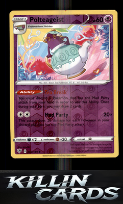 Reverse Holofoil Polteageist 083/189 Pokemon Uncommon SWSH03: Darkness Ablaze Ca