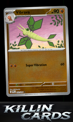 Reverse Holofoil Vibrava 052/094 Pokemon Common ME02: Phantasmal Flames Card NM