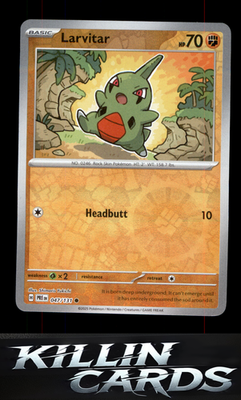 Reverse Holofoil Larvitar 047/131 Pokemon Common SV: Prismatic Evolutions Card N