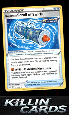 Rapid Strike Scroll of Swirls 131/163 Pokemon Uncommon SWSH05: Battle Styles Car