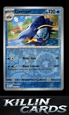 Reverse Holofoil Clawitzer 050/198 Pokemon Common SV01: Scarlet & Violet Base Se