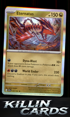 Eternatus 141/191 Pokemon Rare SV08: Surging Sparks Card NM