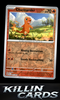 Reverse Holofoil Charmander - 007/091 007/091 Pokemon Common SV: Paldean Fates C