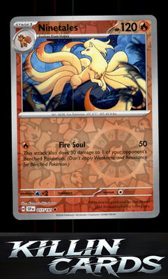 Reverse Holofoil Ninetales 017/191 Pokemon Uncommon SV08: Surging Sparks Card NM