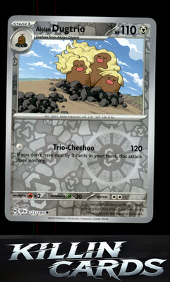 Reverse Holofoil Alolan Dugtrio - 123/191 123/191 Pokemon Uncommon SV08: Surging