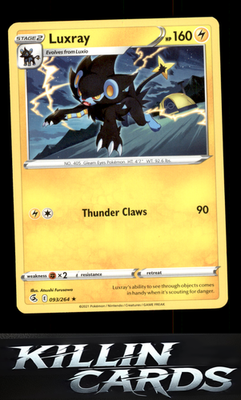 Luxray 093/264 Pokemon Rare SWSH08: Fusion Strike Card NM