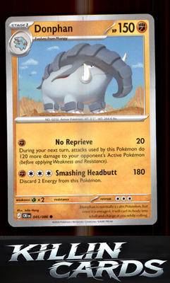 Donphan 045/086 Pokemon Common ME04: Chaos Rising Card NM