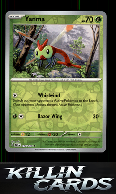 Reverse Holofoil Yanma - 002/182 002/182 Pokemon Common SV10: Destined Rivals Ca