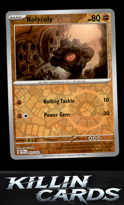 Reverse Holofoil Rolycoly 093/162 Pokemon Common SV05: Temporal Forces Card NM