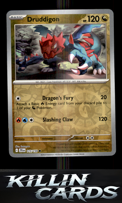 Reverse Holofoil Druddigon 115/159 Pokemon Common SV09: Journey Together Card NM