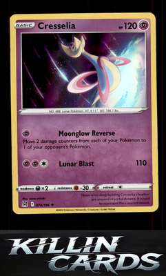 Cresselia 074/196 Pokemon Holo Rare SWSH11: Lost Origin Card NM
