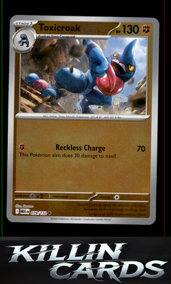 Reverse Holofoil Toxicroak 079/132 Pokemon Common ME01: Mega Evolution Card NM