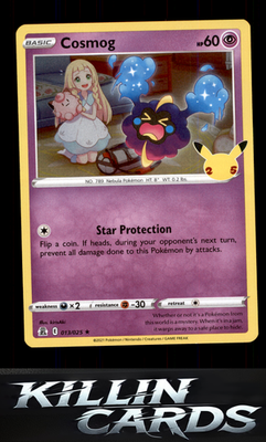 Cosmog 013/025 Pokemon Holo Rare Celebrations Card NM
