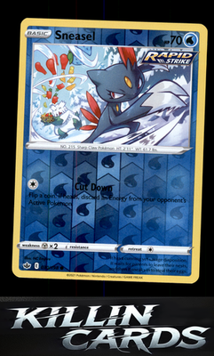 Reverse Holofoil Sneasel 030/198 Pokemon Common SWSH06: Chilling Reign Card NM