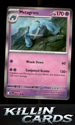 Metagross 063/159 Pokemon Rare SV09: Journey Together Card NM