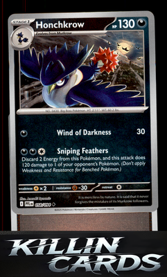 Reverse Holofoil Honchkrow 058/094 Pokemon Uncommon ME02: Phantasmal Flames Card