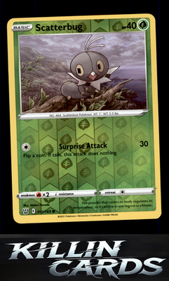 Reverse Holofoil Scatterbug 011/163 Pokemon Common SWSH05: Battle Styles Card NM