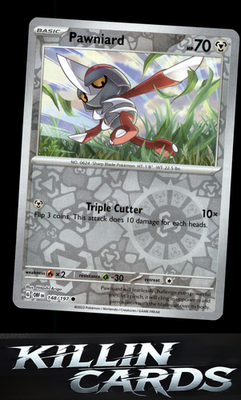 Reverse Holofoil Pawniard 148/197 Pokemon Common SV03: Obsidian Flames Card NM