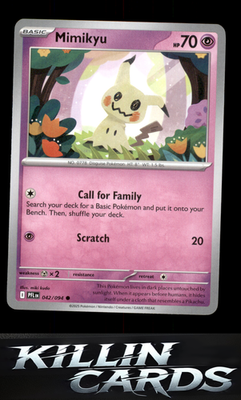 Mimikyu 042/094 Pokemon Common ME02: Phantasmal Flames Card NM