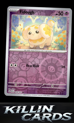 Reverse Holofoil Fidough 038/091 Pokemon Common SV: Paldean Fates Card NM