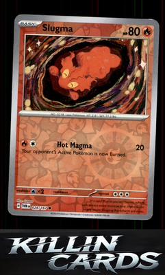 Reverse Holofoil Slugma 028/167 Pokemon Common SV06: Twilight Masquerade Card NM