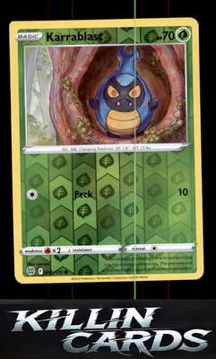 Reverse Holofoil Karrablast 015/172 Pokemon Common SWSH09: Brilliant Stars Card