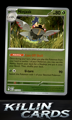 Reverse Holofoil Ninjask - 017/132 017/132 Pokemon Uncommon ME01: Mega Evolution
