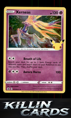 Xerneas 012/025 Pokemon Holo Rare Celebrations Card LP