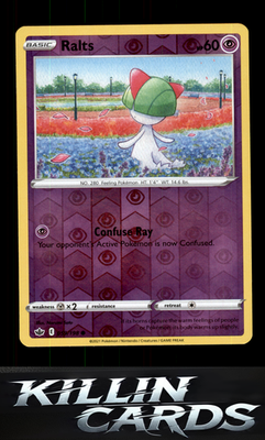 Reverse Holofoil Ralts 059/198 Pokemon Common SWSH06: Chilling Reign Card NM