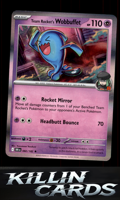 Team Rocket's Wobbuffet 082/182 Pokemon Rare SV10: Destined Rivals Card NM