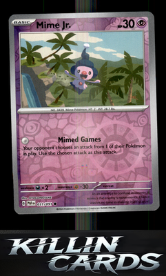 Reverse Holofoil Mime Jr. - 031/091 031/091 Pokemon Common SV: Paldean Fates Car