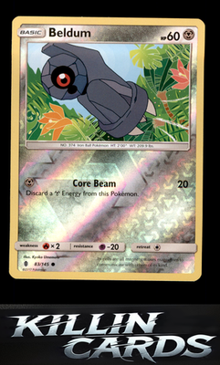 Reverse Holofoil Beldum 83/145 Pokemon Common SM - Guardians Rising Card MP
