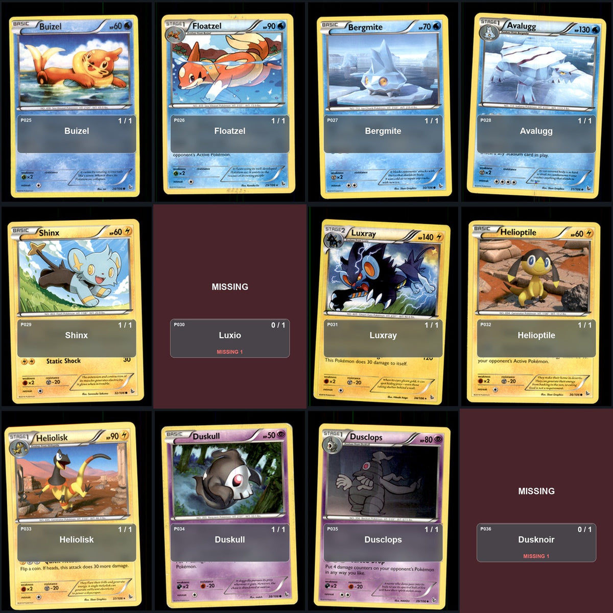 Pokemon TCG XY - Flashfire C/UC/R Standard Set 72 Cards