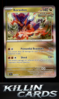 Koraidon 119/162 Pokemon Rare SV05: Temporal Forces Card NM