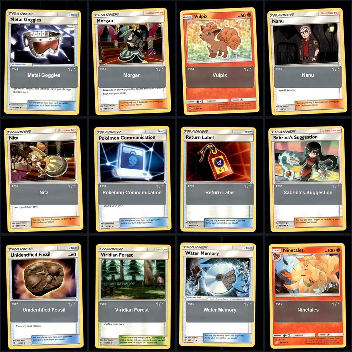 Pokemon TCG SM - Team Up C/UC/R Standard Set 68 Cards