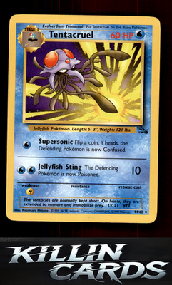 Tentacruel 44/62 Pokemon Uncommon Fossil Card LP