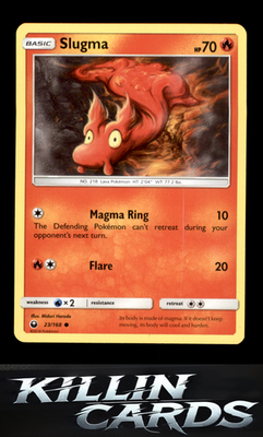Slugma 23/168 Pokemon Common SM - Celestial Storm Card NM