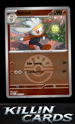 Reverse Holofoil Raboot (Friend Ball) 037/217 Pokemon Common ME: Ascended Heroes