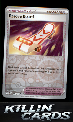 Reverse Holofoil Rescue Board 126/131 Pokemon Uncommon SV: Prismatic Evolutions