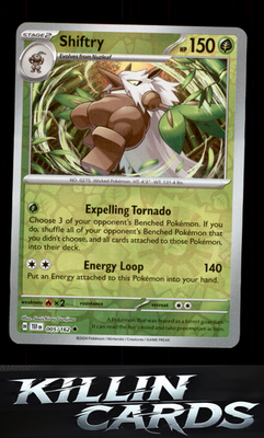 Reverse Holofoil Shiftry - 005/162 005/162 Pokemon Uncommon SV05: Temporal Force