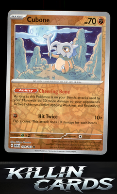 Reverse Holofoil Cubone 104/165 Pokemon Common SV: Scarlet & Violet 151 Card NM