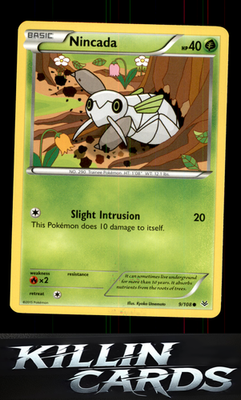 Nincada 9/108 Pokemon Common XY - Roaring Skies Card LP