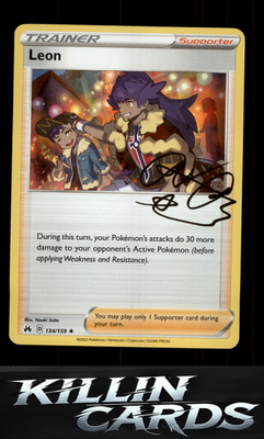 Leon 134/159 Pokemon Holo Rare SWSH: Crown Zenith Card LP