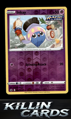 Reverse Holofoil Inkay 069/198 Pokemon Common SWSH06: Chilling Reign Card NM