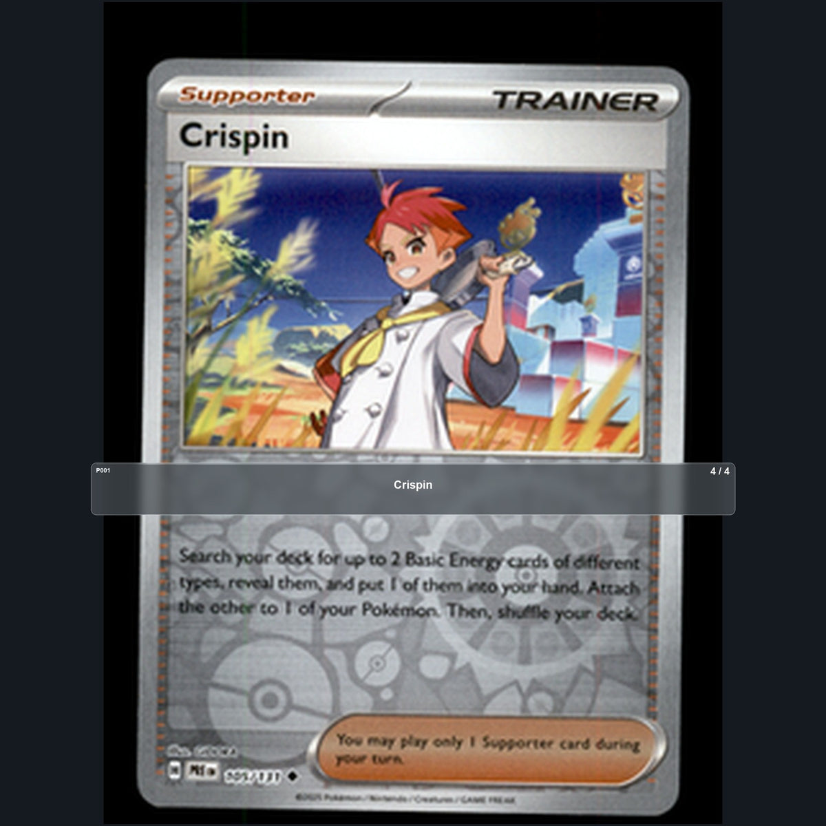 Pokemon TCG Crispin Trainer Card Playset 4 Cards